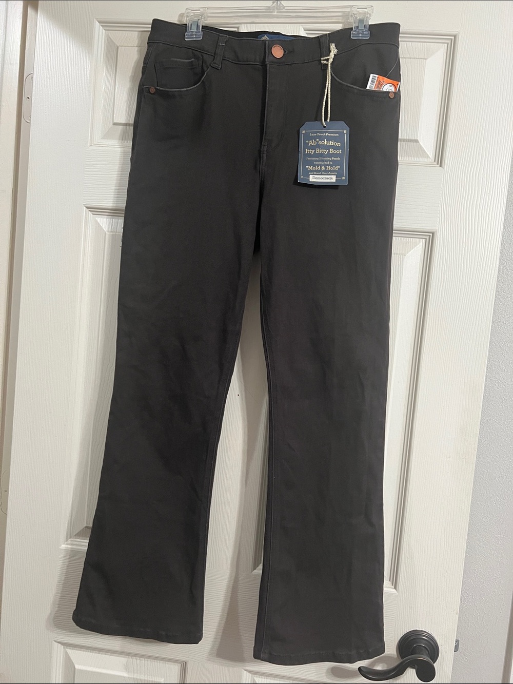 Democracy Itty Bitty Boot Embellished Brown Jeans Size 10P